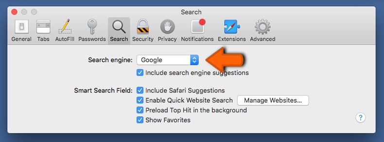 cCambiare motore di ricerca predefinito in Safari browser