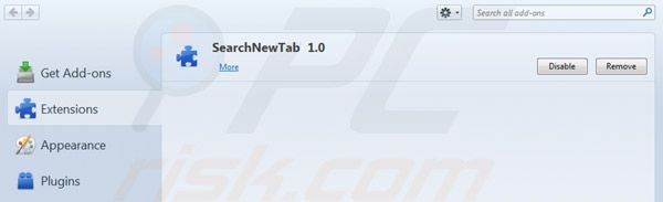 Rimuovere websearch.searchguru.info dalle estensioni di Mozilla Firefox 