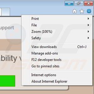 Rimuovere Fortunitas da Internet Explorer step 1