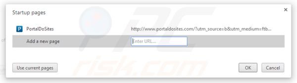 Rimuovere portaldosites.com da Google Chrome homepage