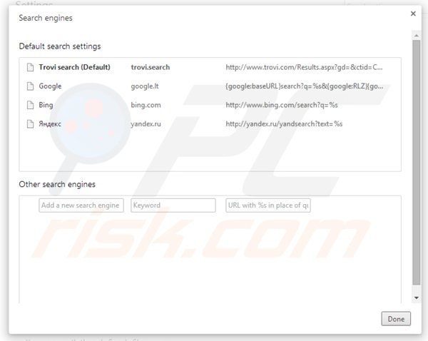 Rimuovere client connect ltd browser hijacker dal motore di ricerca di Google Chrome 