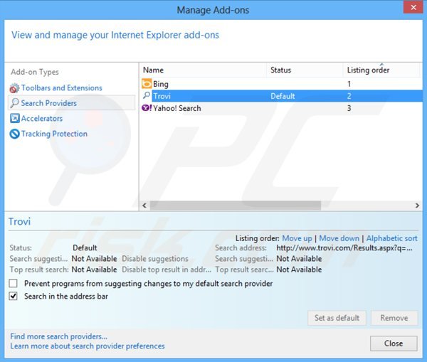 Cambiare il motore di ricerca predefinito client connect ltd da Internet Explorer 