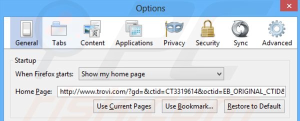 Rimuovere client connect ltd browser hijacker dalla Mozilla Firefox homepage