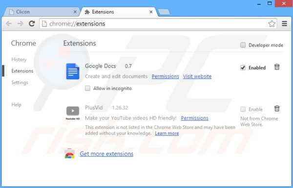 Rimuovere ContextFree ads da Google Chrome step 2
