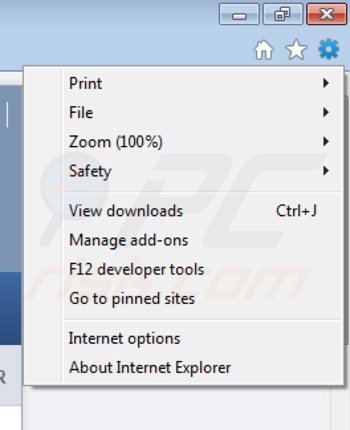Rimuovere DealGest da Internet Explorer step 1