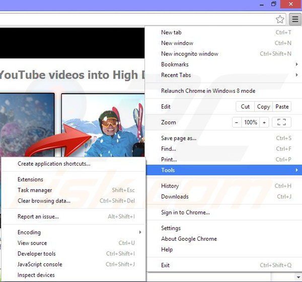 Rimuovere 123HD-Plus ads da  Google Chrome step 1