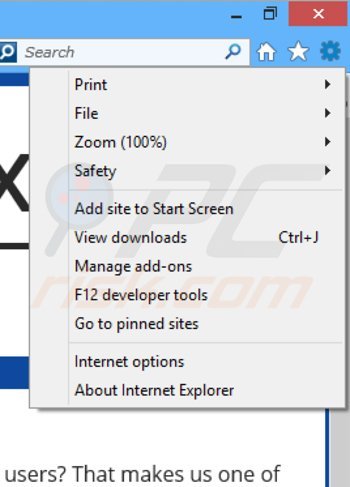 Rimuovere MySafeProxy da Internet Explorer step 1