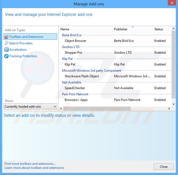 Rimuovere MySafeProxy da Internet Explorer step 2