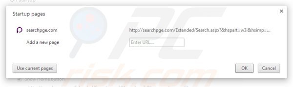Rimozione searchpge.com dalla home page di Google Chrome
