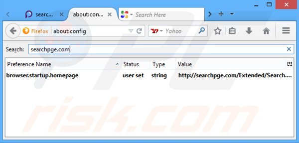 Rimozione searchpge.com da Mozilla Firefox motore di ricerca predefinito
