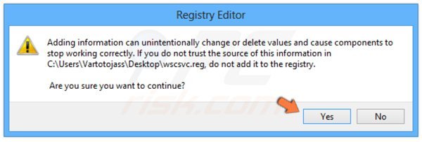 Windows 8 braviax/fakerean aggiustare il registro