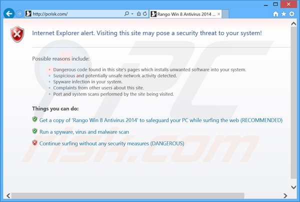 rango win8 antivirus 2014 blocca i browser