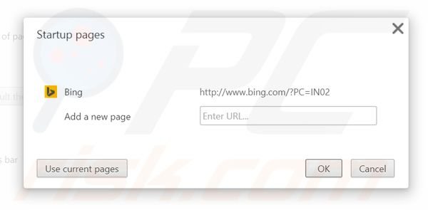 Rimuovere BingProtect dalla Google Chrome homepage