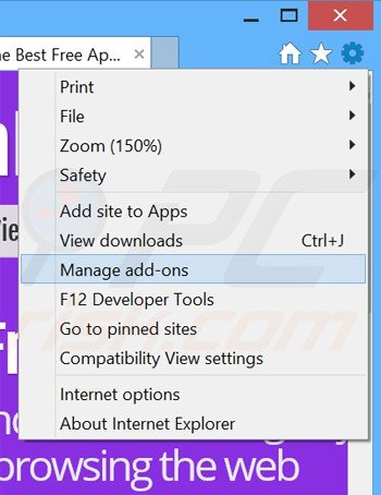 Rimuovere ZoomPic da Internet Explorer step 1