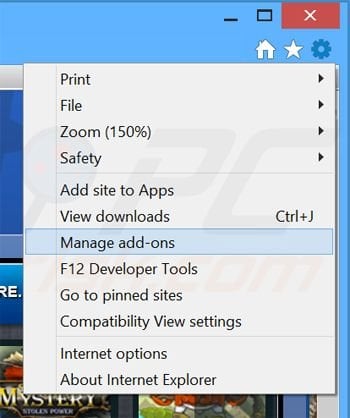 Rimuovere GreatArcadeHits da Internet Explorer step 1