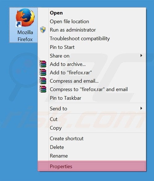 Aggiustare il collegamento rapido a Mozilla Firefox step 1