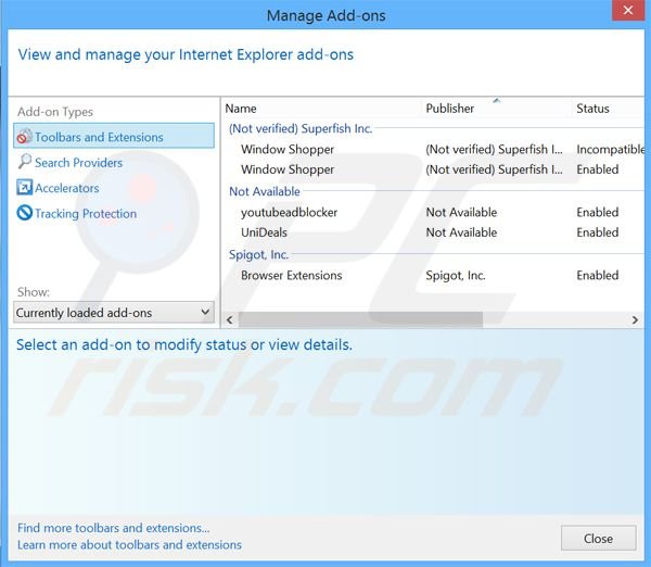 Rimuovere VisualDiscovery adware da Internet Explorer step 2