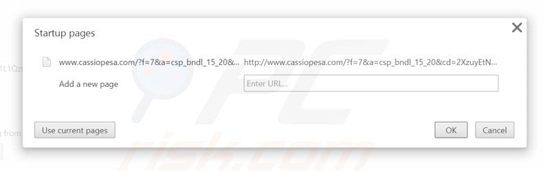 Cambia la tua homepage cassiopesa.com da Google Chrome 