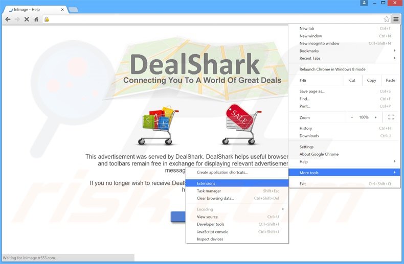 Rimuovere DealShark adware da Google Chrome step 1