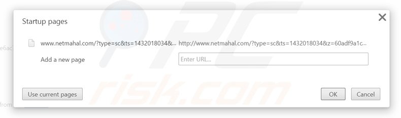 Cambia la tua homepage netmahal.com in Google Chrome