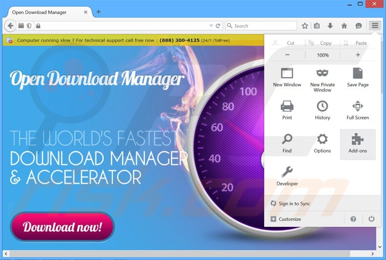 Rimuovere Open Download Manager adware da Mozilla Firefox step 1