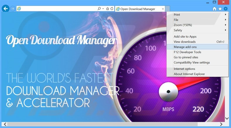 Rimuovere Open Download Manager adware da Internet Explorer step 1