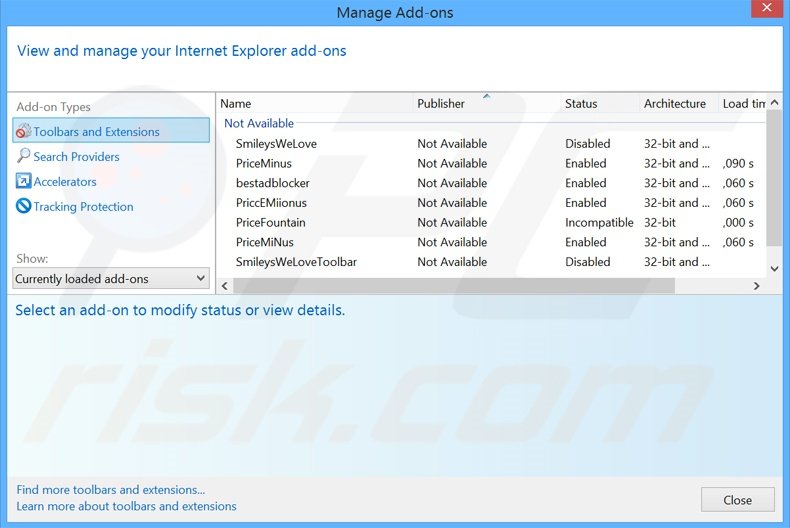 Rimuovere WordFly adware da Internet Explorer step 2