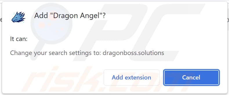 Autorizzazioni richieste dal dirottatore del browser Dragon Angel