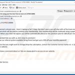 La truffa Your Free Trial Period is Almost Over Email variante 8