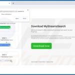 Sito Web utilizzato per promuovere il dirottatore del browser MyStreamsSearch  (Chrome) 1