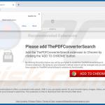 Siti web che promuovono il dirottatore del browser ThePDFConverterSearch