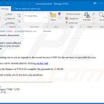 Email di spam utilizzata per diffondere il malware Cobalt Strike che inietta FickerStealer nel sistema (esempio 3)