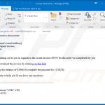 Email di spam utilizzata per diffondere il malware Cobalt Strike che inietta FickerStealer nel sistema (esempio 4)