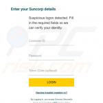 Finestra di accesso falsa di Suncorp visualizzata dal malware FluBot