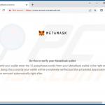 Ulteriori esempi di siti di phishing a tema METAMASK - recover-metamask.net