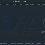 Screenshot del pannello di amministrazione di Vagus RAT pannello 1