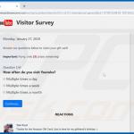 Dear YouTube user, Congratulations! Screenshot della prima domanda