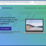 Schermate di siti Web utilizzati per promuovere il dirottatore del browser Kryopage (esempio 2)