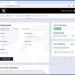 Screenshot del falso portafoglio di criptovalute promosso dalla truffa 