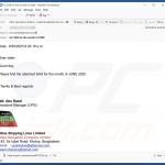 Email truffaldina che diffonde il malware QuirkyLoader 1