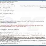 Email truffaldina che diffonde il malware QuirkyLoader 2