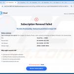 Cloud Subscription Paused falsa pagina di avviso cloud (esempio 2)