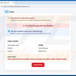 Cloud Subscription Paused falsa pagina di avviso cloud