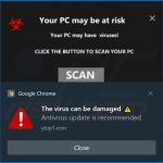 Notifica spam del browser fornita da un sito dubbio (esempio 2)