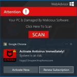 Notifica spam del browser fornita da un sito dubbio (esempio 3)
