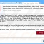 Websites offering user to install Open Download Manager