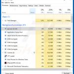 Ave Maria trojan in Windows Task Manager - apo.exe (sample 2)