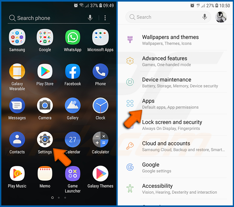 Ripristino del browser Firefox nel sistema operativo Android (passaggio 1)