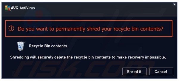 AVG Antivirus 2015 file shredder