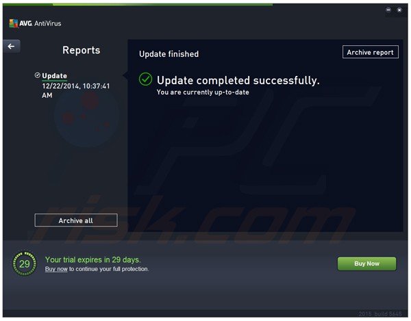 AVG Antivirus 2015 aggiornamento delle definizioni
